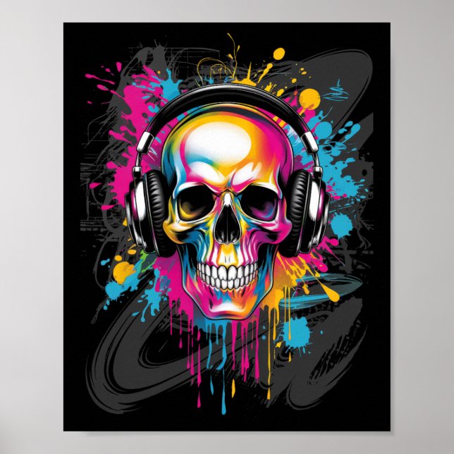 Music Edm Techno Rave Artwork  Poster (Front)