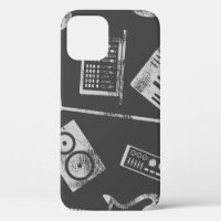 Music elements: vintage seamless background.
