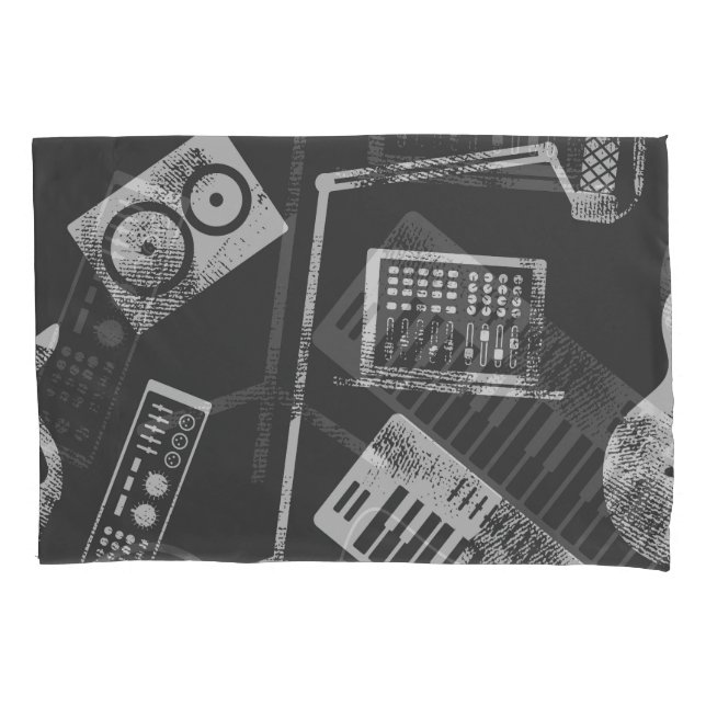 Music elements: vintage seamless background. pillowcase (Front)