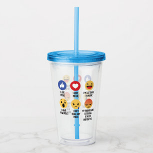 Music Emojis Acrylic Tumbler