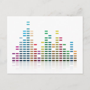 music equalizer postcard