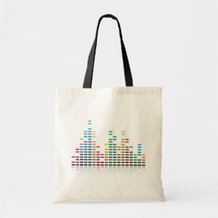 music equalizer tote bag