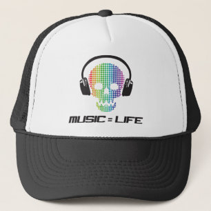 music equals life products trucker hat