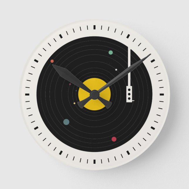Music Everywhere | Florent Bodart Round Clock (Front)