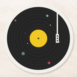 Music Everywhere   Florent Bodart Round Paper Coaster