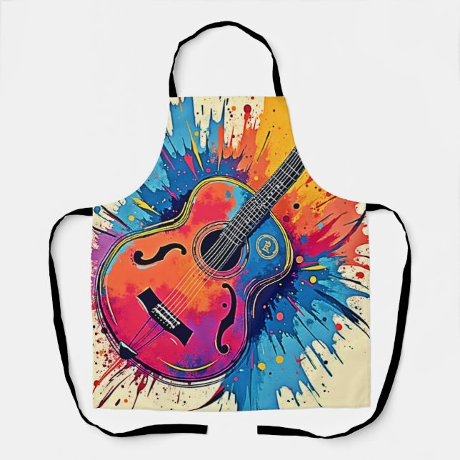 Music Explodes in Colour Vibes Apron (Front)