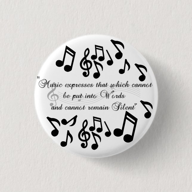 Music Expresses 3 Cm Round Badge (Front)