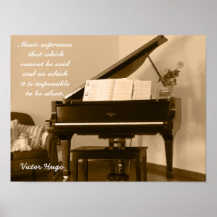 Music Expresses -- Victor Hugo quote - art print