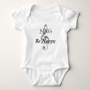 Music Expressions "SING and Be Happy" Baby Bodysuit