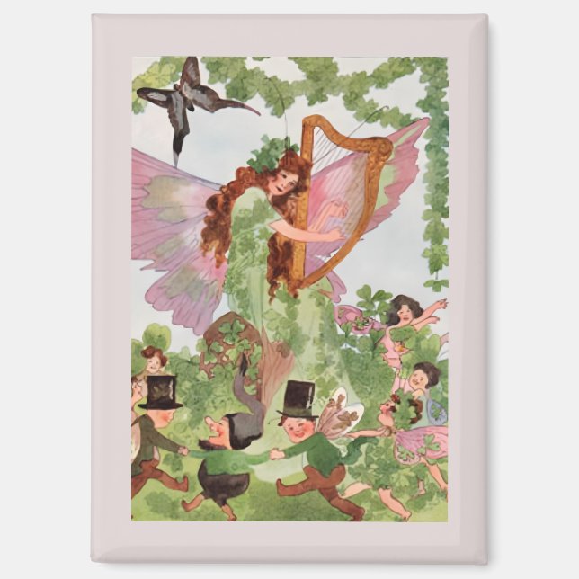 Music Faerie Playing Music Magnet (Front)