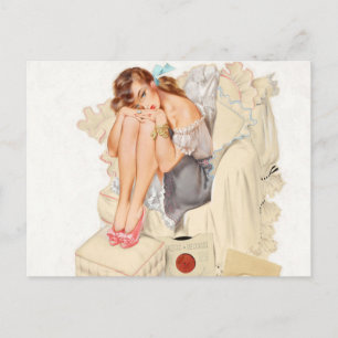 Music Fan Pin Up Postcard