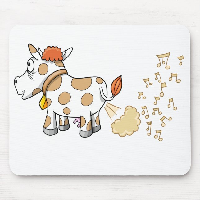 Music Farting Cow  Mouse Pad (Front)
