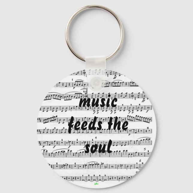Music Feeds the Soul Key Ring (Front)