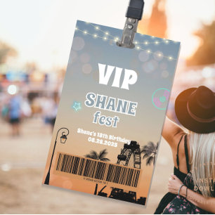 Music Festival All Access Badge VIP Pass ID Badge