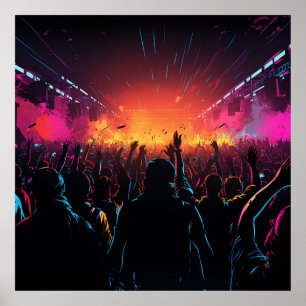 Music Festival Art a Raver's Paradice Poster