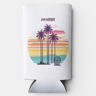 Music Festival Bachelorette Tropical Seltzer Can Cooler