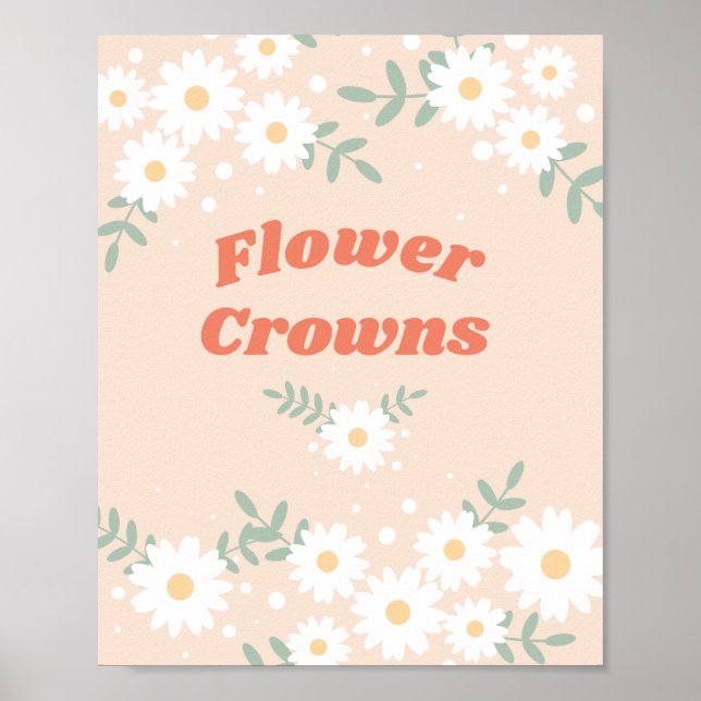 Music Festival Daisy Flower Crown Print (Front)