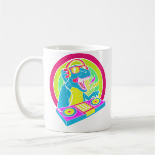 Music Festival Edm Techno Rave Dinosaur Coffee Mug
