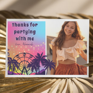 Music Festival   Ferris Wheel Palms Sweet 16  Thank You Card