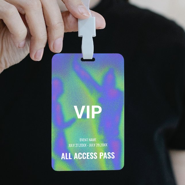 Music Festival Party VIP All Access Pass Event ID Badge (Music Festival Party VIP All Access Pass Event Badge)