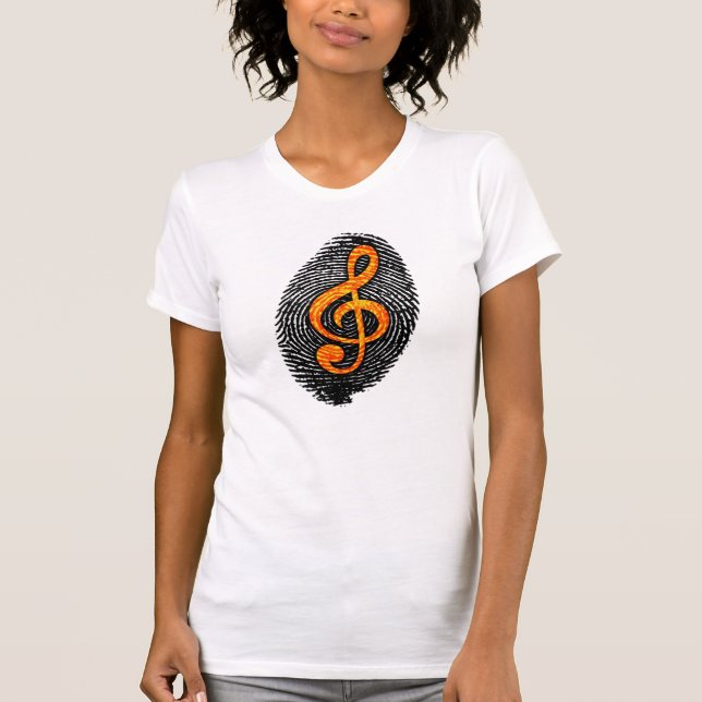 Music Fingerprint Design T-Shirt (Front)