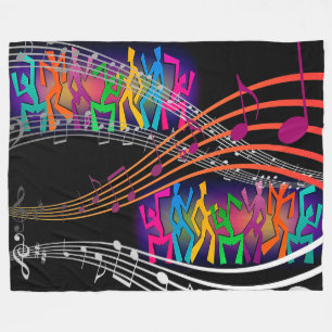 Music Fleece Blanket