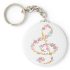 music floral treble clef