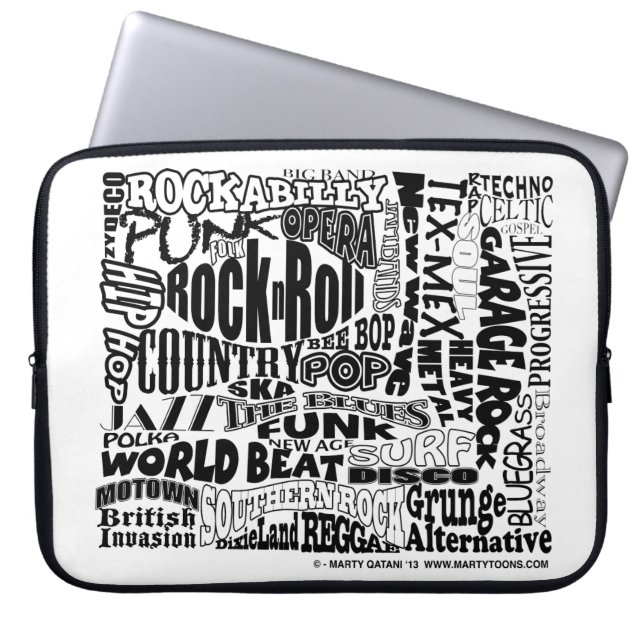 Music For Everyone 15 Inch Laptop Sleeve (Front)