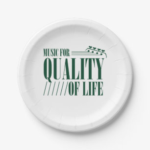 Music For Quality Of Life Paper Plate