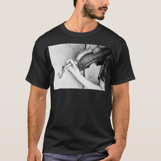 Music for the soul 2016 1928cm graphite crayon on T-Shirt