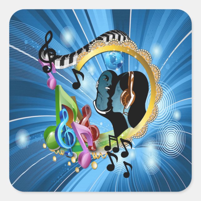 Music for the Soul Square Sticker (Front)