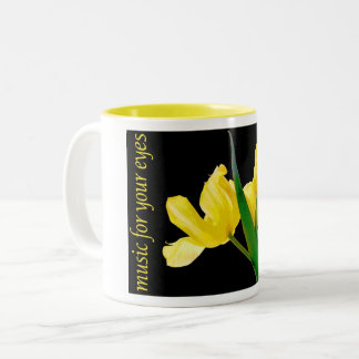 music for your eyes - flowers Two-Tone coffee mug
