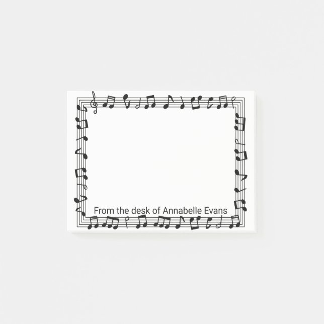 Music Frame Personalize Post-it Notes (Front)