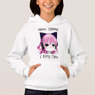Music, Gaming and Kitty Cats Anime Girl