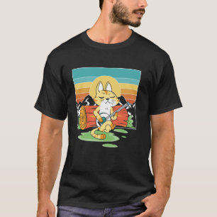 Music Genre Banjo Cat Country Music Blue Grass T-Shirt