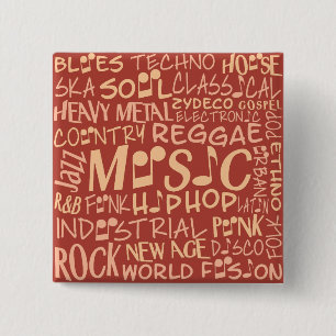 Music Genres Word Collage button