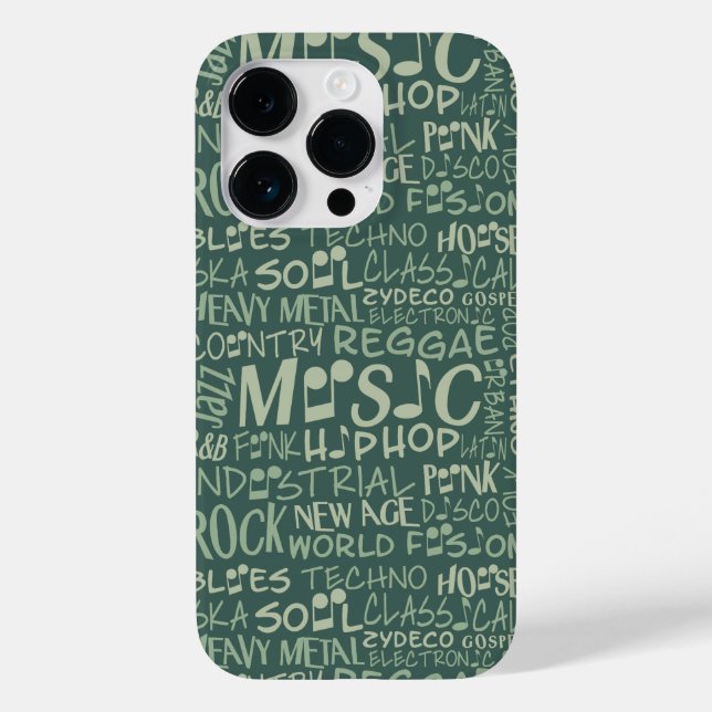 Music Genres Word Collage cases (Back)