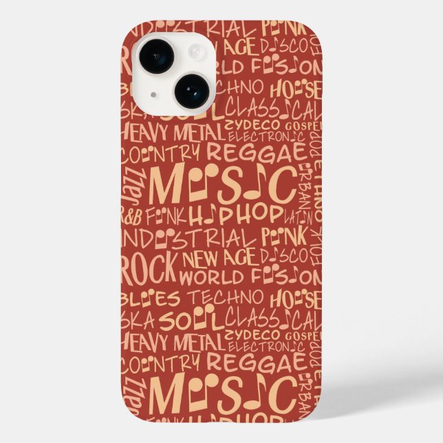 Music Genres Word Collage cases (Back)