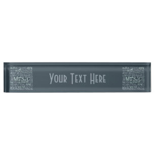 Music Genres Word Collage custom desk nameplate