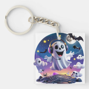Music Ghost Key Ring