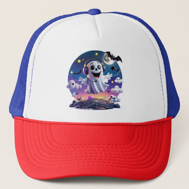 Music Ghost Trucker Hat (Front)