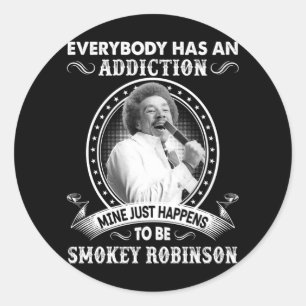 Music Gift Mine Just Happens To Be Smokey Robinson Classic Round Sticker