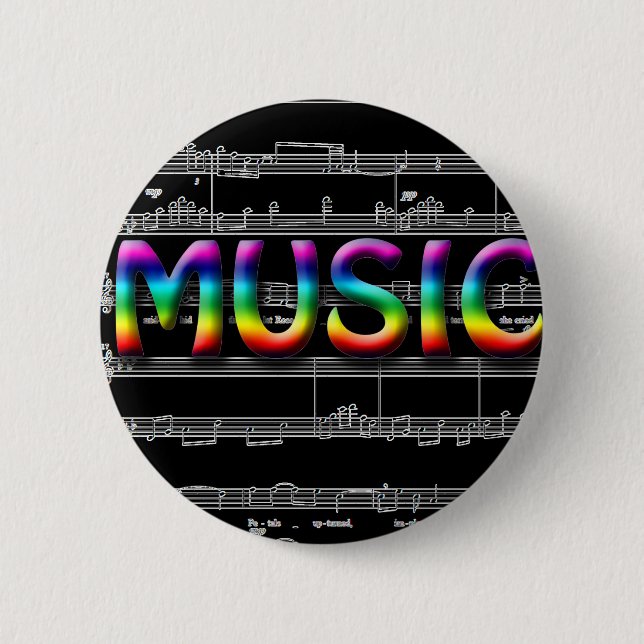 Music Gifts! 6 Cm Round Badge (Front)