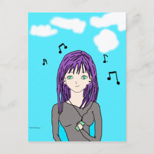 Music Girl Postcard