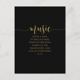 Music Gives A Soul To The Universe, Plato Quote Postcard