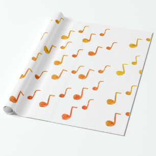 Music, Golden Notes Wrapping Paper