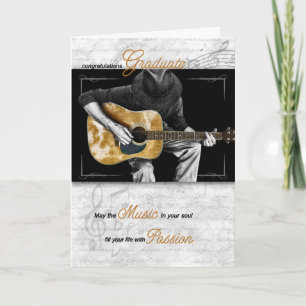 Music Graduate Congratulations Guitarist Card