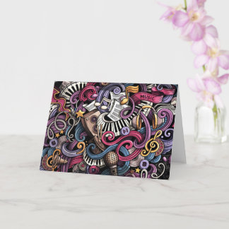 Music Graffiti Greeting Card