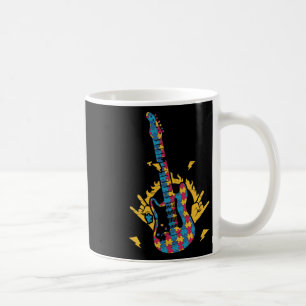 Music Guitar Autism Awareness Day Month Colourful  Coffee Mug