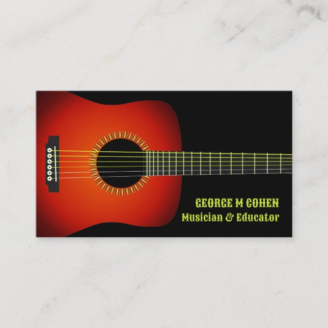 Music Guitar Business Card (Front)
